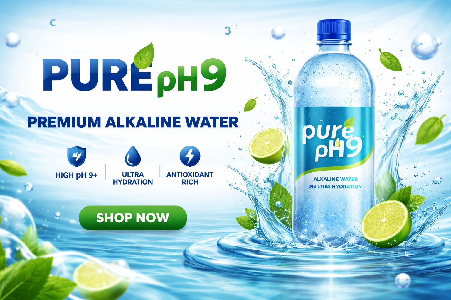 Pure pH9 Water